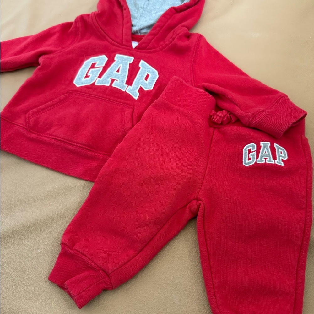 GAP Vibrant Red Hoodie and Joggers Set